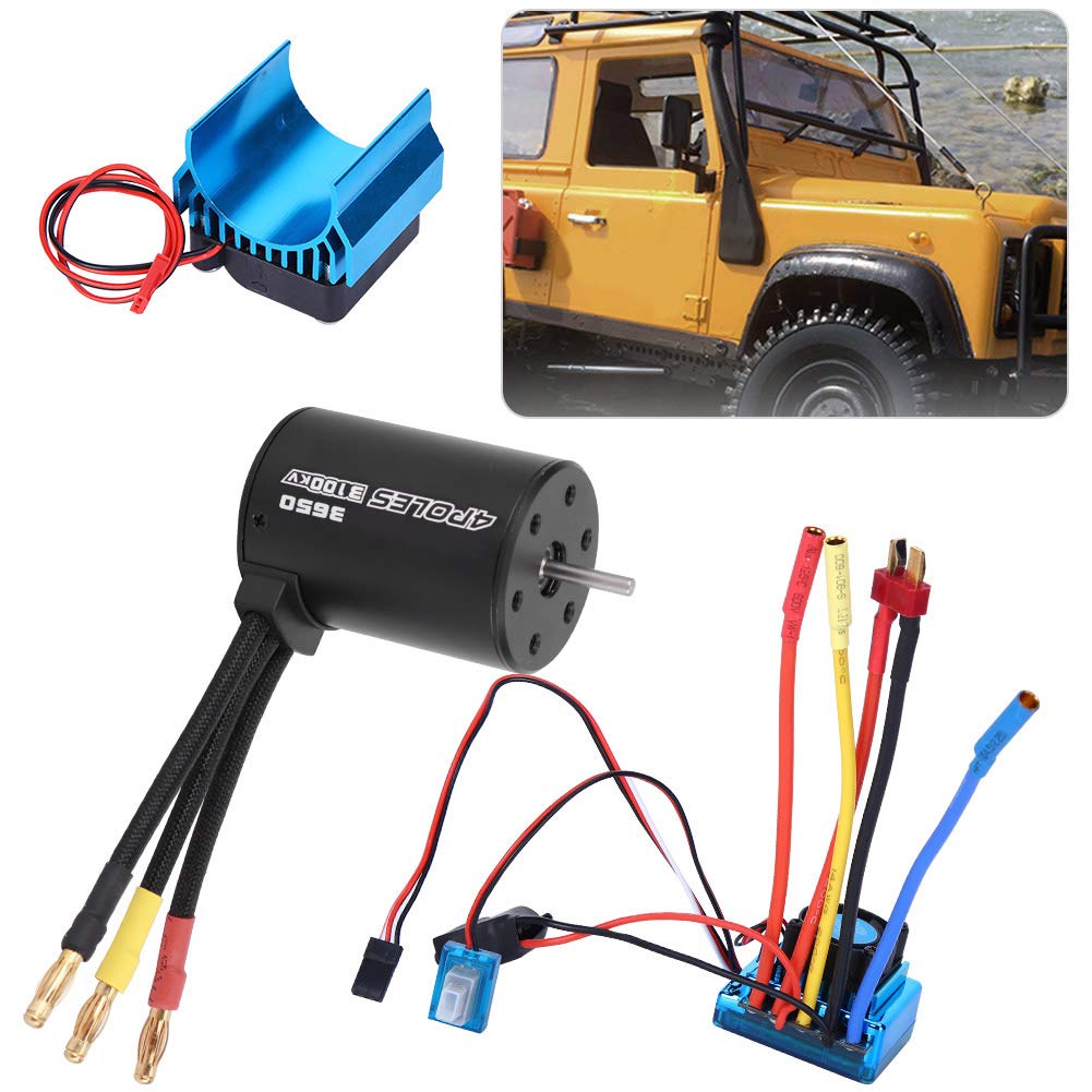 Silnik 3650 z Regulatorem ESC 3100KV do Modeli RC 1:10 (80A) | Materiał stopowy, maksymalna prędkość obrotowa 50000, opcje 45A-120A