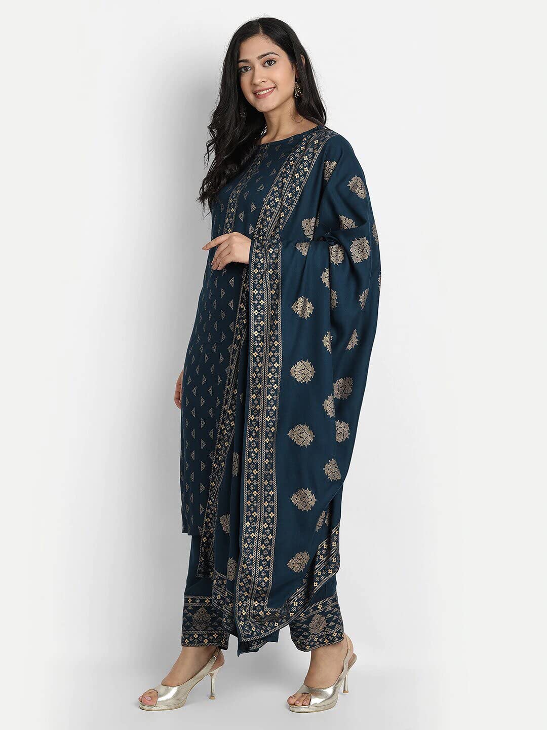 indiano partito indossare kurta set per le donne con dupatta kurti top con pantaloni set