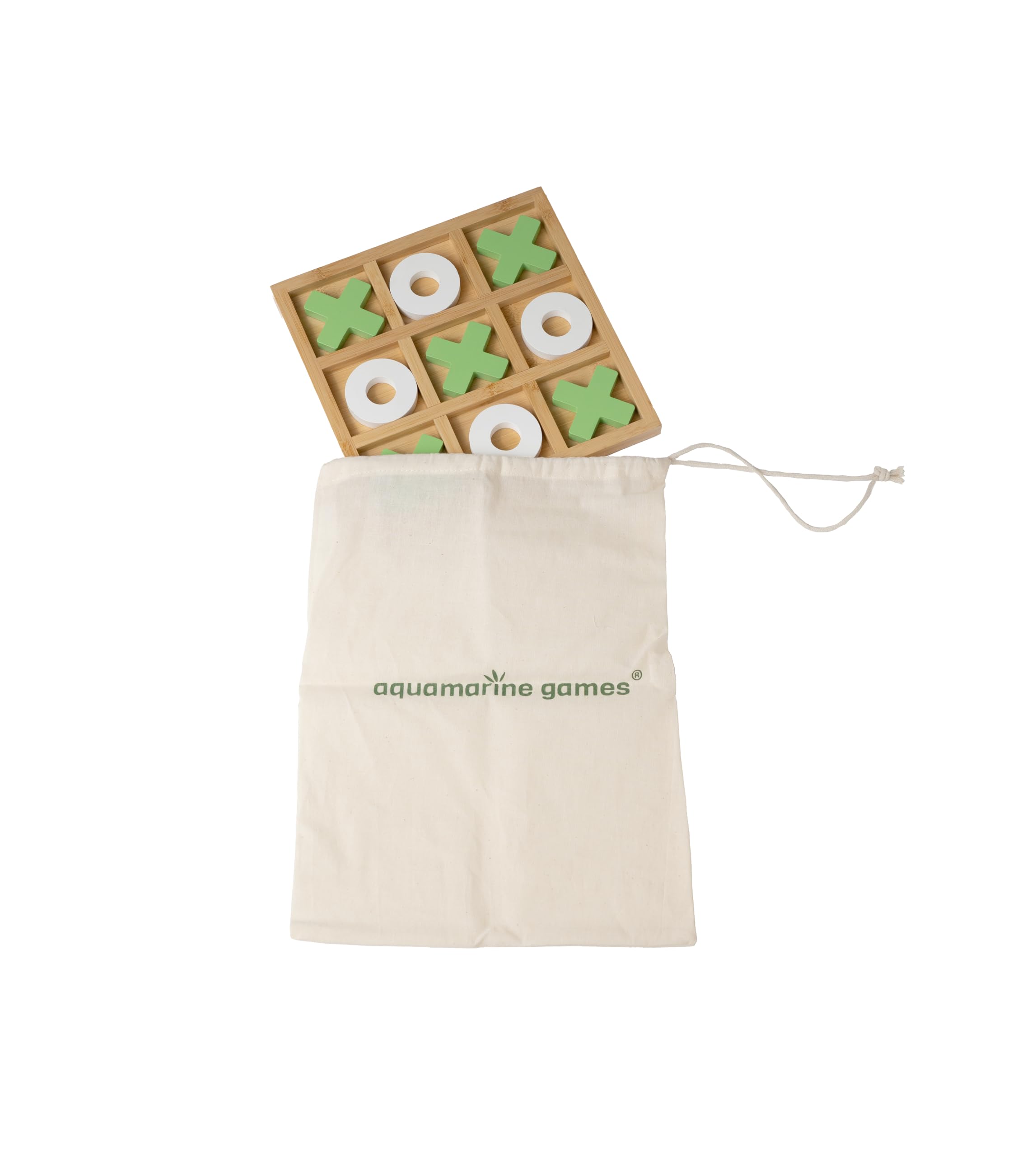 Consigue 3 Bamboo FSC100% Juego de Tres en Raya de Madera Ecológica para Dos Jugadores con Bolsa de Viaje