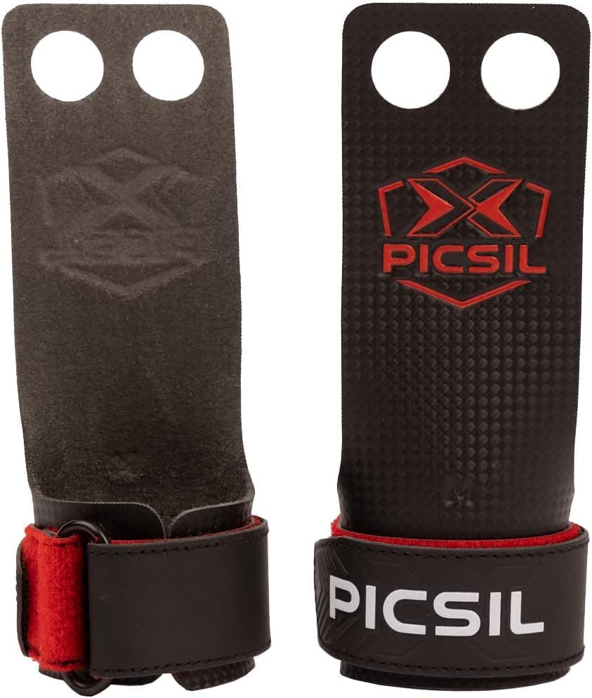 PICSIL - RX Grips  Puños sintéticos para entrenamiento y gimnasia  Fibra de carbono ultra resistente para entrenamiento cruzado  Ayuda a prevenir