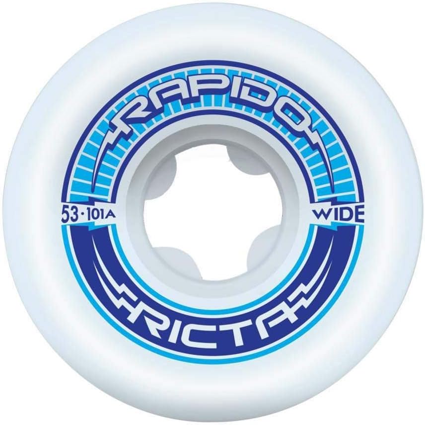Ricta Wheels Rapido Wide Skateboard Wheels 101a White 53mm