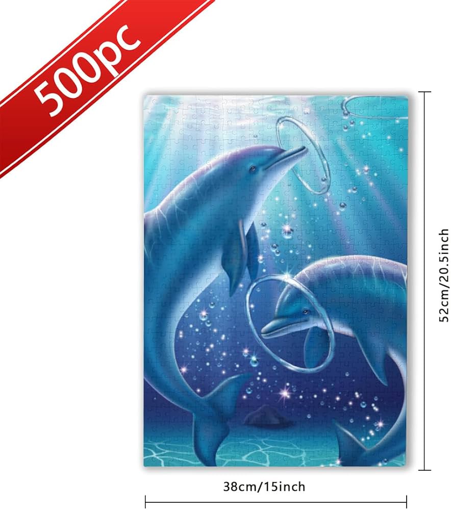 Amazon.co.jp: ジグソーパズル 500ピース 可愛いイルカ柄 パズル Amazon.co.jp: ジグソーパズル 500ピース 可愛いイルカ柄 パズル