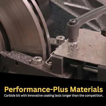 PRO-CUT Carbide Insert Tips with Custom Radius and Chip Breaker for Rotor Matching Systems and B17 Bench Lathe, Smooth Cuts, Long Lasting, Includes 6 T8 Retention Screws