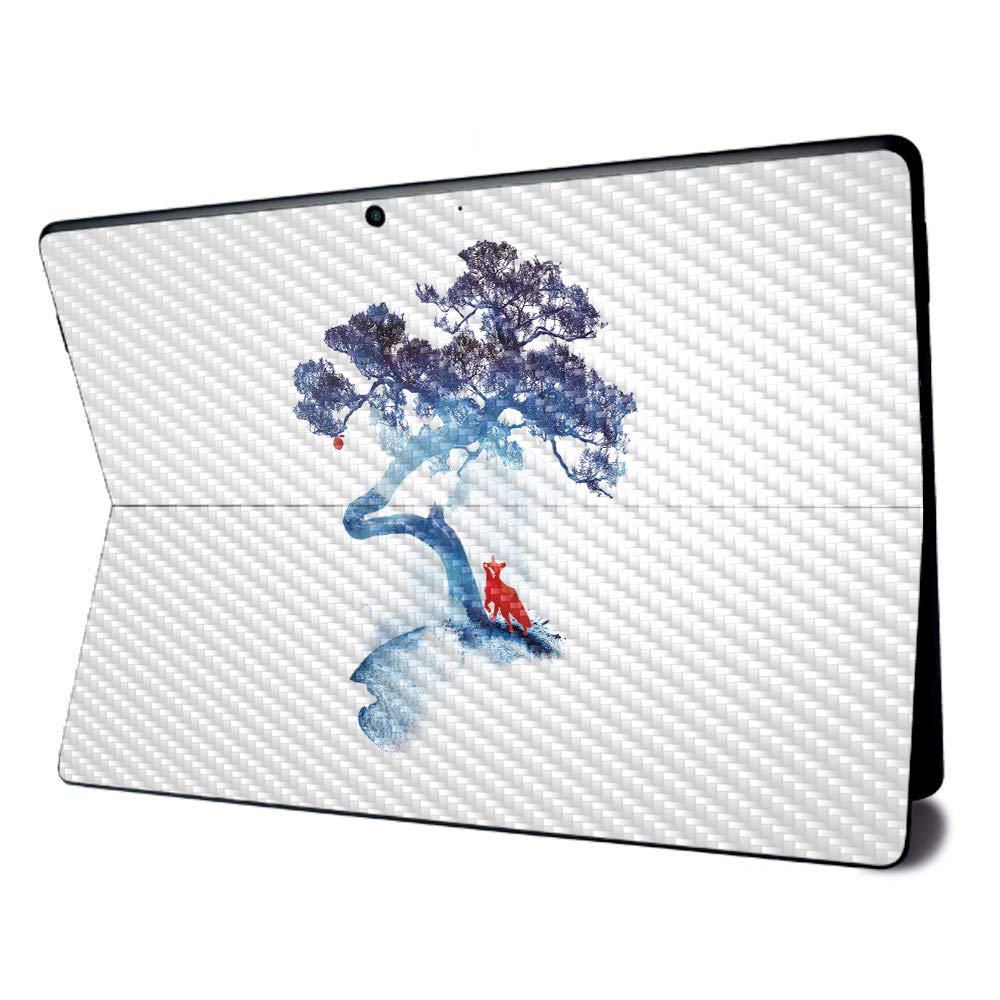 MightySkins Carbon Fiber Skin for Microsoft Surface Pro X - Last Apple Tree | Textured Carbon Fiber Finish | Easy to Apply, Remove, and Change Styles | Made in The USA