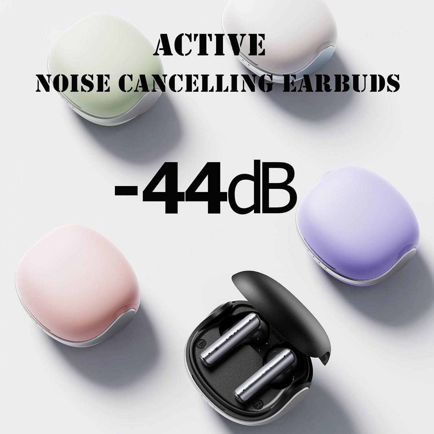 Purple Active Noise Canceling Earbuds Wireless Bluetooth Best Noise Cancelling Earbuds Earphones For Sleep Noise Reduction Ear Buds Noise Cancellation Bluetooth Headphones Noise Canceling Sleeping