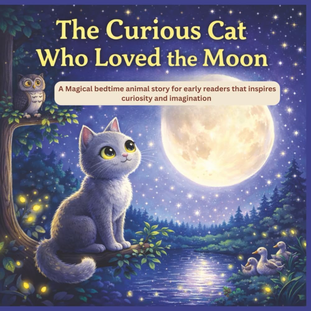 The Curious Cat Who Loved the Moon: A magical bedtime animal story for early readers that inspires curiosity and imagination