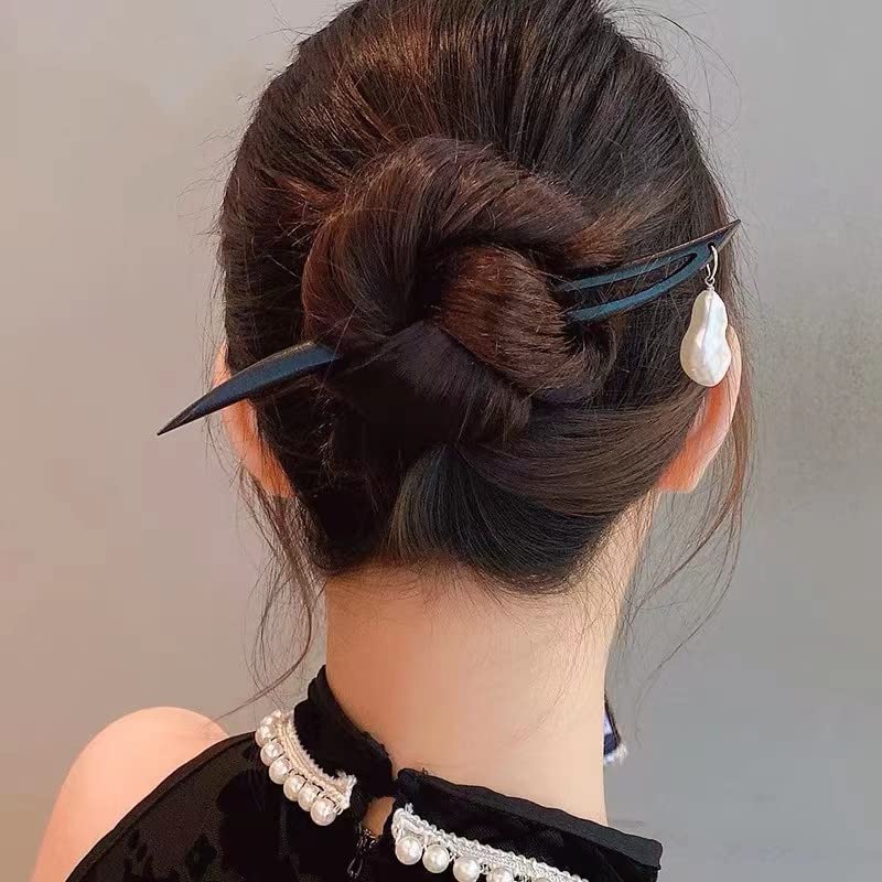 Lot De 2 Bâtonnets à Cheveux Avec Glands Et Perles Fleur - Baguettes Chinoises Vintage Élégantes - Accessoire Coiffure Traditionnel