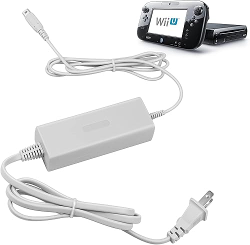 Vista 4 de Wii U Gamepad Charger, WII-U Gamepad AC Adapter Cable de carga para Nintendo Wii U Gamepad Controller