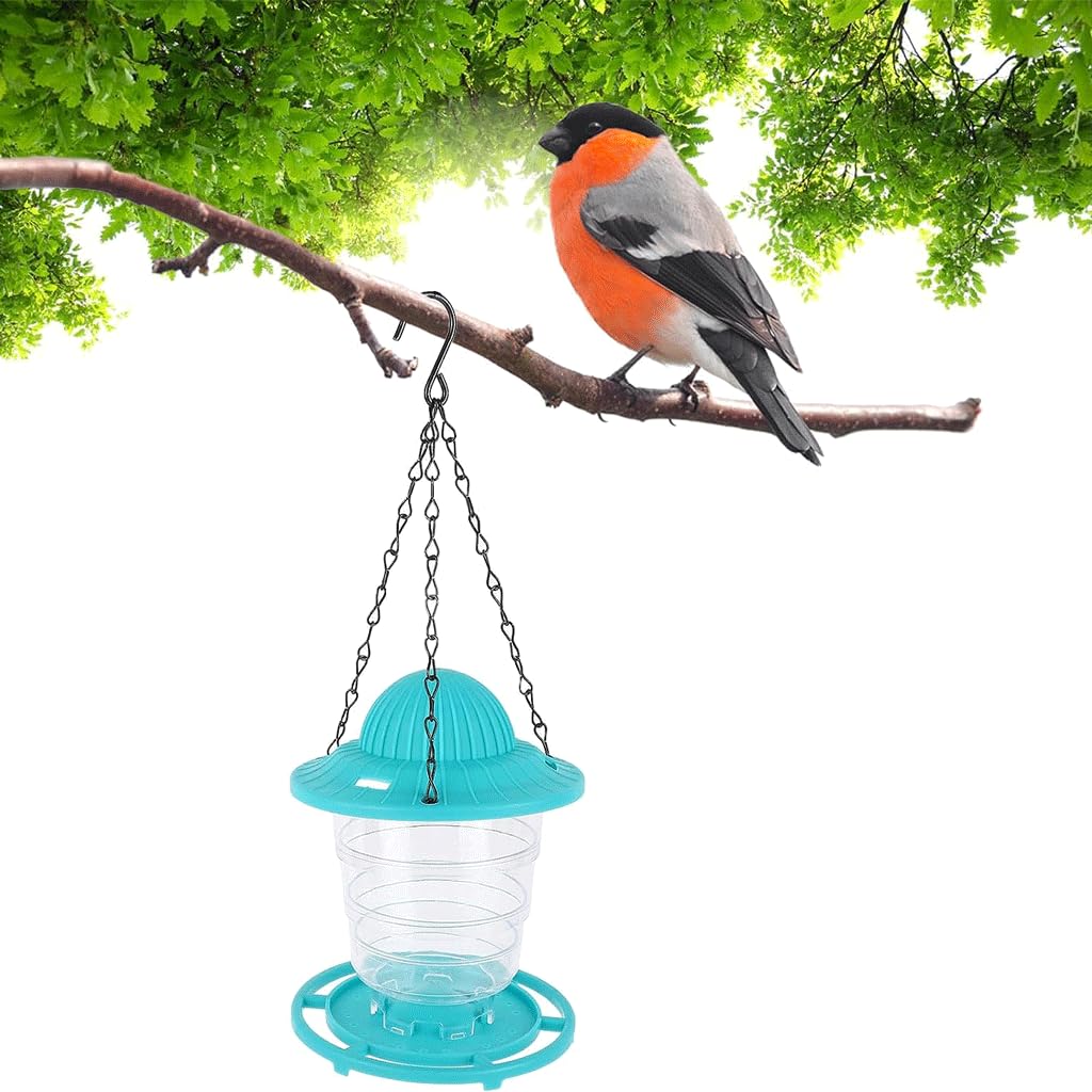 Karmnik dla ptaków Transparante automatische vogelvoeder, hangende wilde vogelvoeder, weerbestendigheid, vogels, kantine, voor tuin, gazon, tuin, balkon