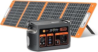 FlashFish 300W Generateur Electrique Portable avec Panneau Solaire 100W, 179,2Wh Batterie LiFePO4, Charge Rapide de 0 à 80% en 1H, Fonction EPS, Station Électrique pour Camping, RV, Voyages, Urgence