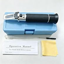 Salinity Refractometer with ATC, 0-100PPT & 1.000-1.070 SG, Aquarium Tester | Aluminum alloy, perfect for saltwater aquariums, marine fishkeeping, seawater & pool testing, includes case & calibration kit