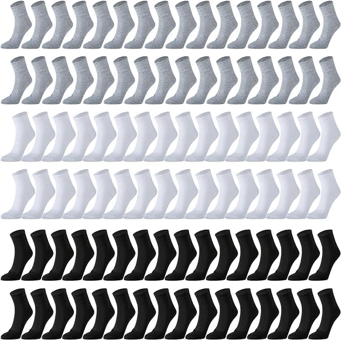Sophproton 240 Pairs Mens Socks Bulk Pack Quarter Ankle Athletic Moisture Wicking Sports Casual Socks for Men Women Unisex2