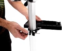 Vista 3 de Bandeja de herramientas - Soporte de reparación de bicicletas de ajuste universal, bandeja de trabajo ajustable, se fija a cualquier soporte