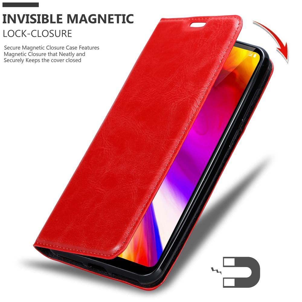 CADORABO Cover Con Chiusura Magnetica, Funzione Stand E Tasca Per Le Carte Custodia Per Cellulare Per 7 Rosso Mela 85791269