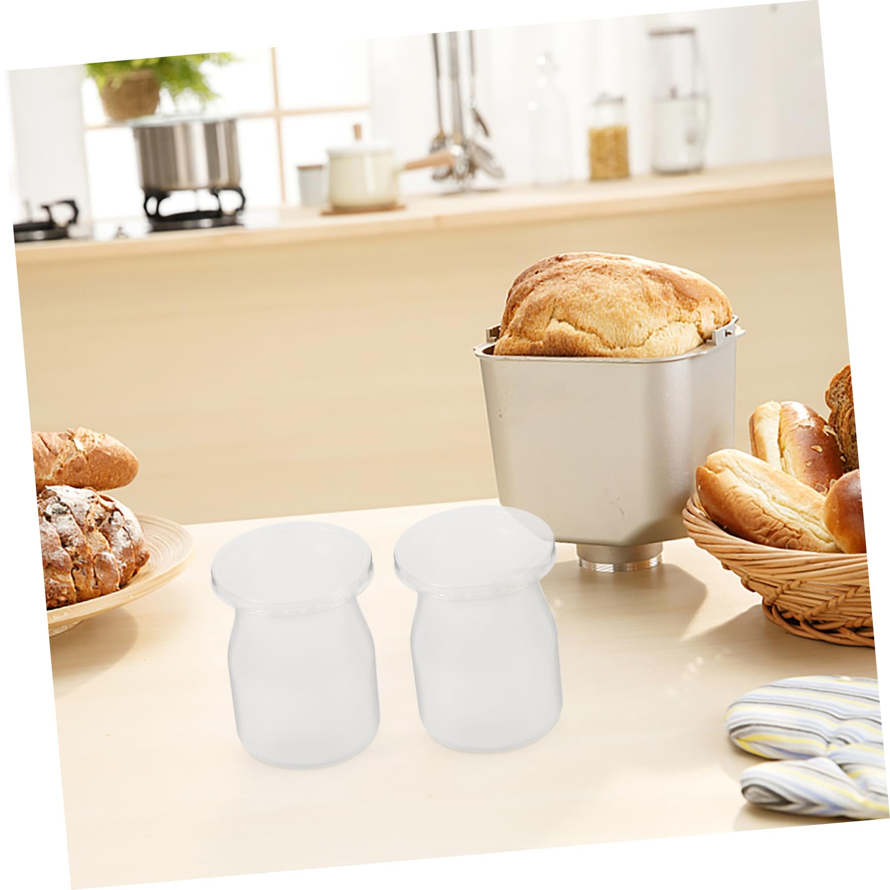 NAMOARLY 20 Set Mini Dessert Cup Replaceable Pudding Cup Mini Mousse Cups Yogurt Serving Bowl Clear Dessert Cups Clear Pudding Cups Jams Container Yogurt Jars with Lids Transparent Pp