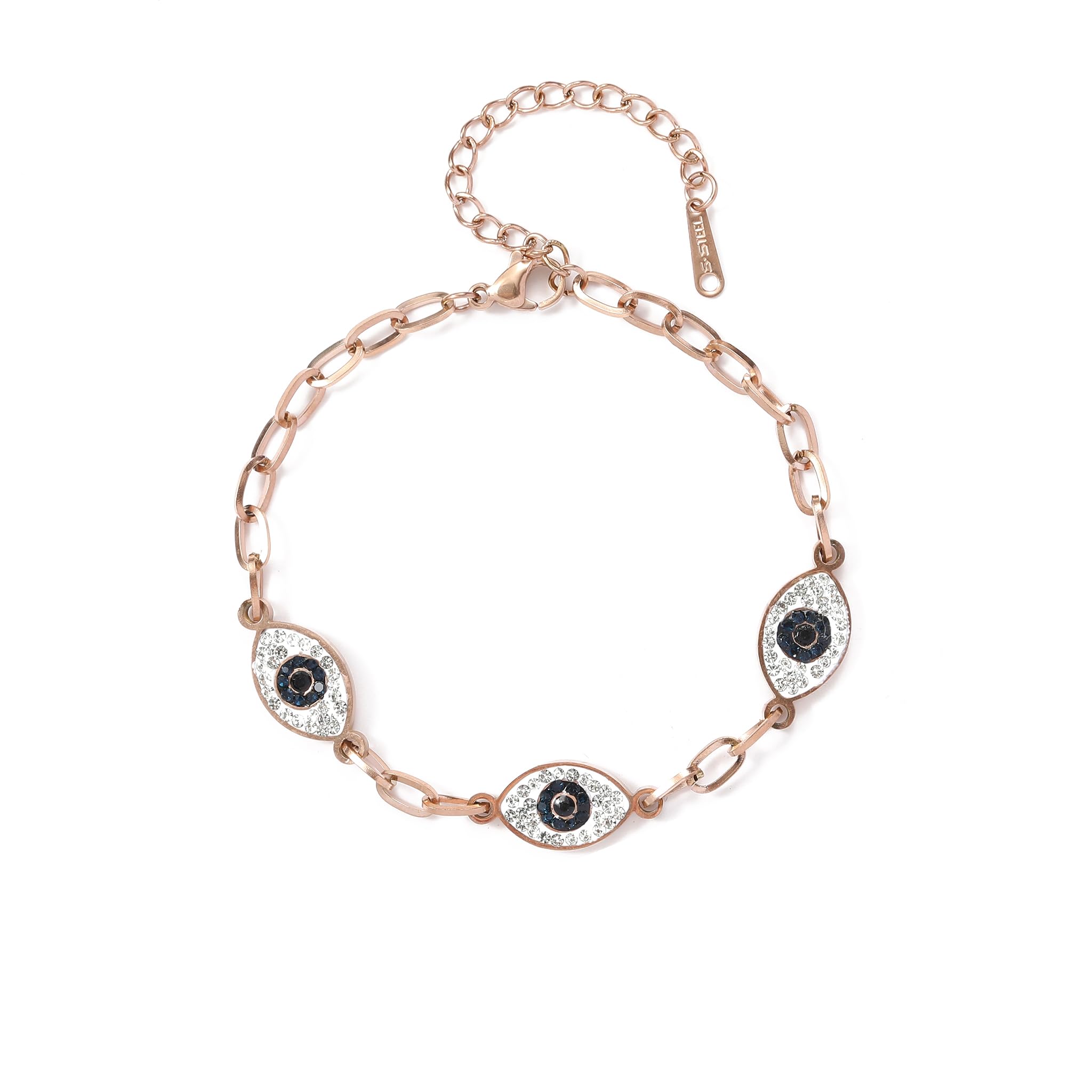 Set of 1 Anti Tarnish Evil Eye Bracelet for women & Girls | Hand Band Gift Pack for Sister, Jewelry Accessories | Wrist Band for Girls, Women | Fancy Jewellery Combo Gifts | Ideal for Gifting Hamper | Gift for Valentine Day-image-16