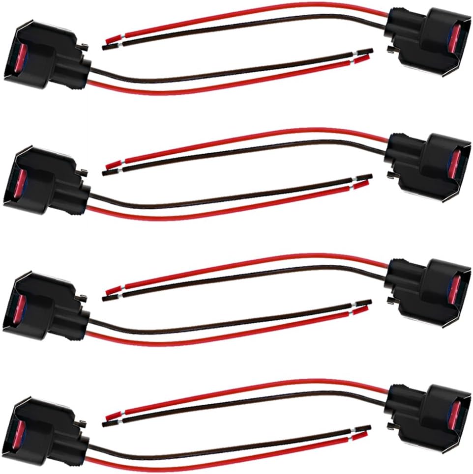8 Pack Fuel Injector Kits Pigtail Connector Replacement for Ford F Series 150 1999-2016 250 1999-2013 Crown Victoria 1999-2011 Mustang 2002-2013, EV6 EV14
