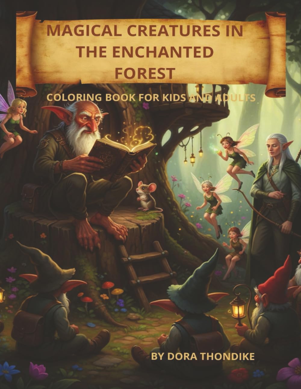 MAGICAL CREATURES IN THE ENCHANTED FOREST,COLORING BOOK FOR KIDS AND ADULTS: A Relaxing Coloring Adventure with Magical Creatures, Forest Life, and ... Epic Adventures and Enchanting Animals)