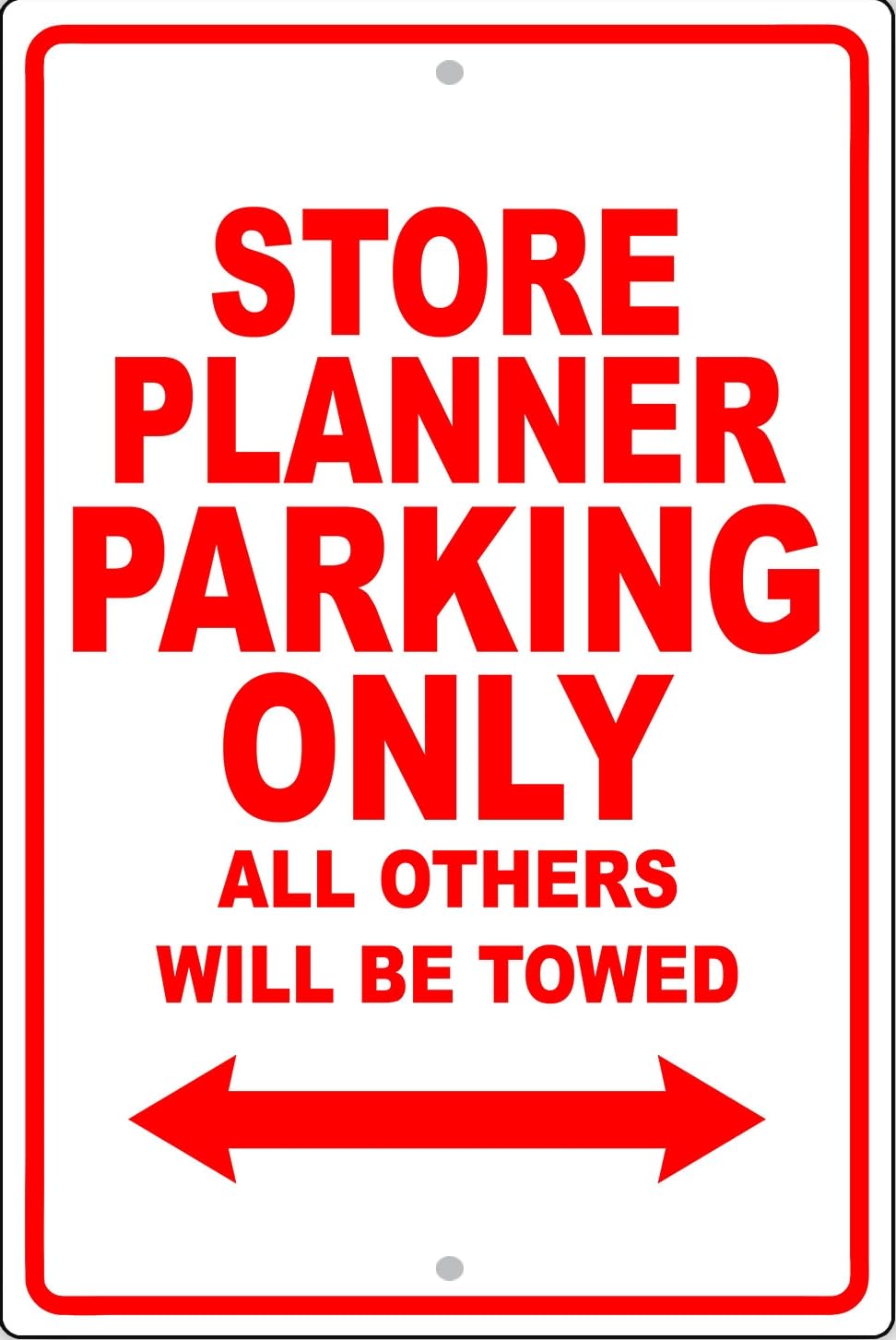 Store Planner Parking Only Gift Decor Novelty Garage Metal Sign