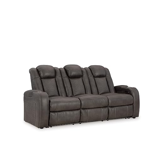 Fyne-Dyme Contemporary Power Reclining Sofa with USB Charging Ports and