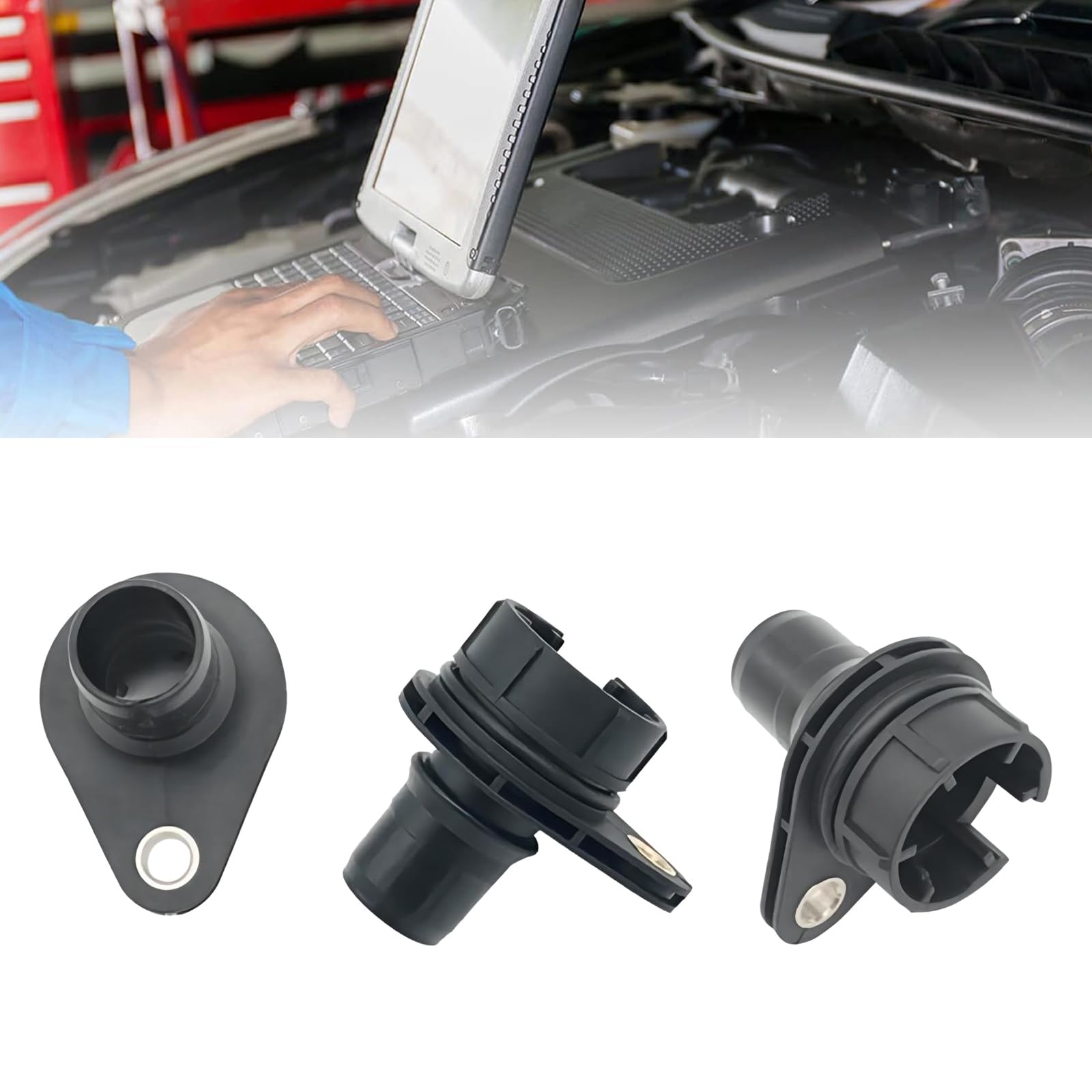 KLOVA Enfriador de recirculación de gases de escape mejorado Reemplazo LR057662 ABS Componente de control de emisiones. Fácil instalación para piezas del sistema de escape AGR de vehículos