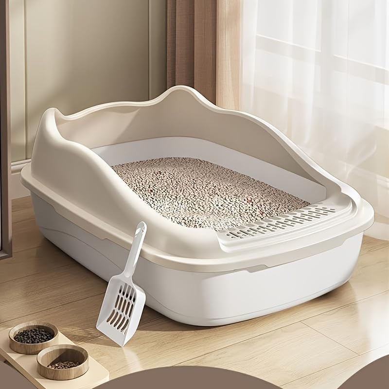 Kit Caixa de Areia para Gatos Grande Alta com Pá Higiênica Bandej...