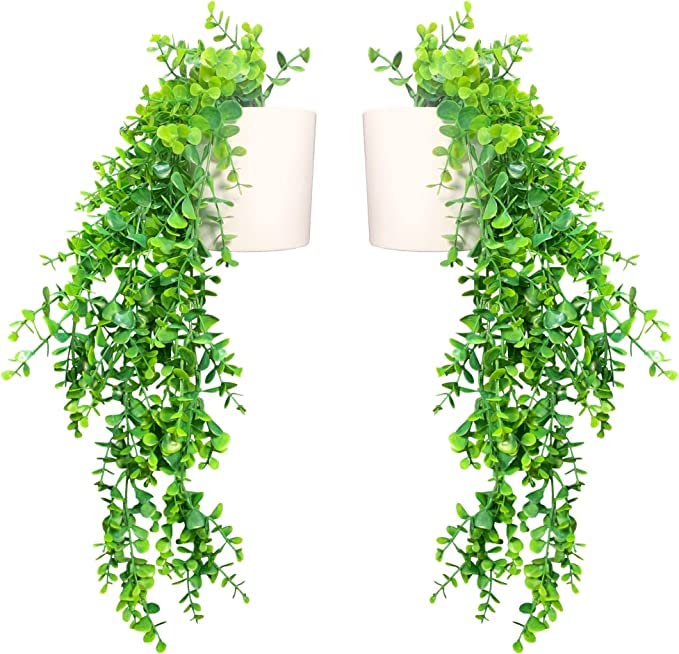 Set of 2 Hanging Artificial Plants Without Pots Home Accessories Fake Indoor Outdoor Creepers Fake Artificial creepar Indoor House Plants