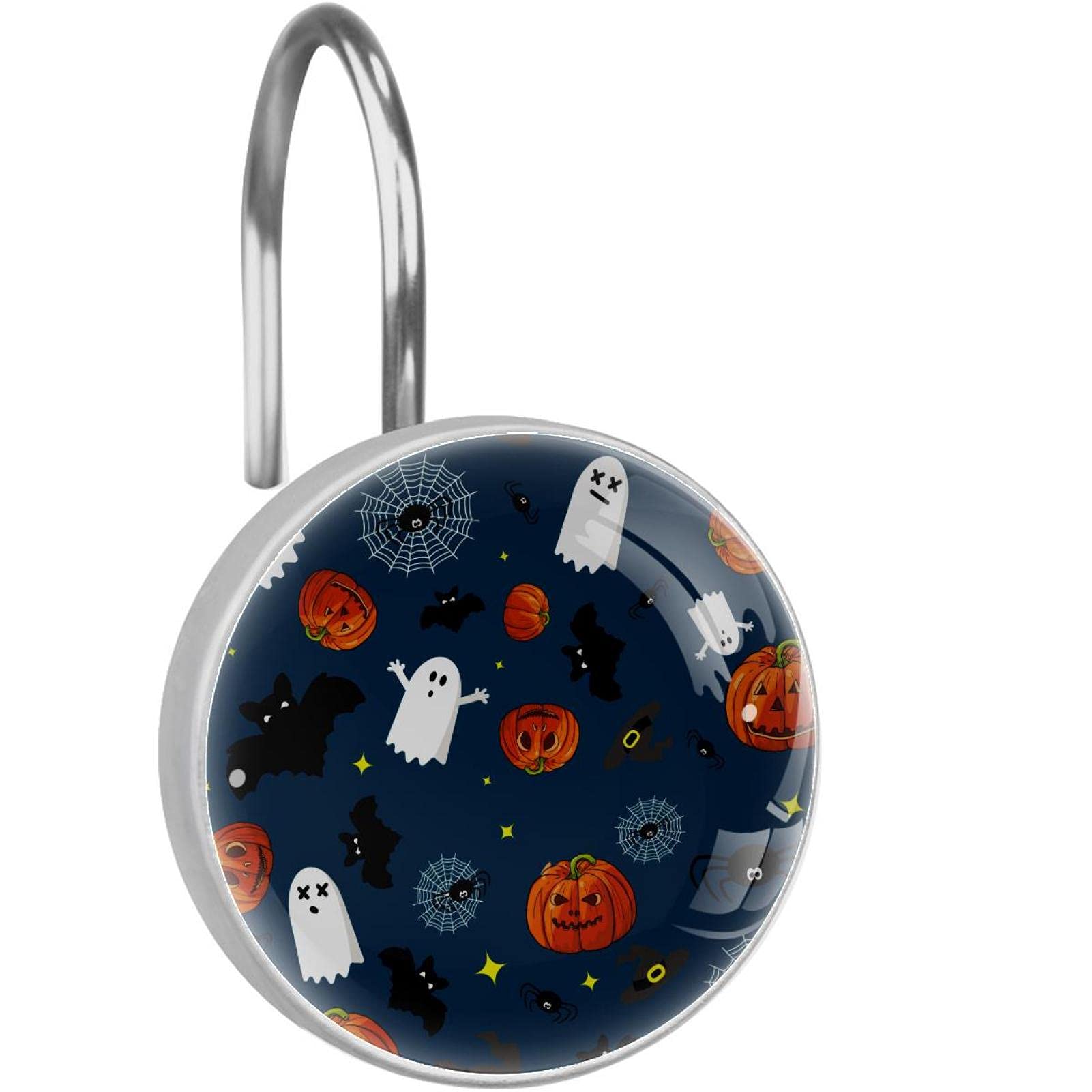 Crochets de rideau de douche anti-rouille pour fixer vos rideaux d'Halloween