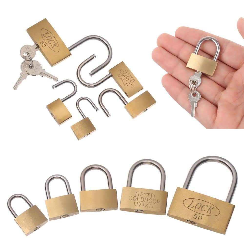 4pcs Small Copper Lock Brass Padlock Luggage Case Mini Lovers Lock for Home Improvement Hardware Tool - Image 3