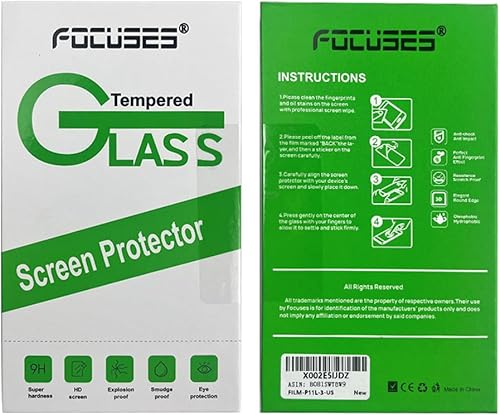 Miniatura 8 de Focuses Protector de pantalla para iPhone 11, protector de pantalla compatible con iPhone XR. Película de vidrio templado antiluz azul para iPhone