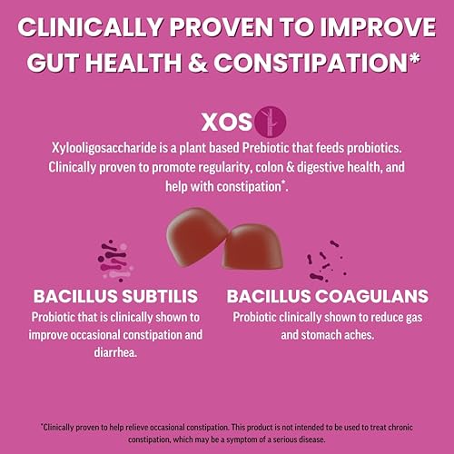 Miniatura 2 de Llama Naturals Probióticos para mujeres y hombres con fibra prebiótica, veganas, orgánicas, gomitas probióticas para apoyo a la salud intestinal,