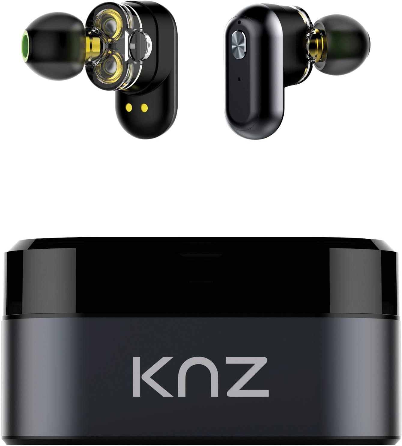 KNZ Technology KNZSNDFLXGRY Soundflux Dual-Driver Truly Wireless in-Ear Stereo Headphones (Gray)