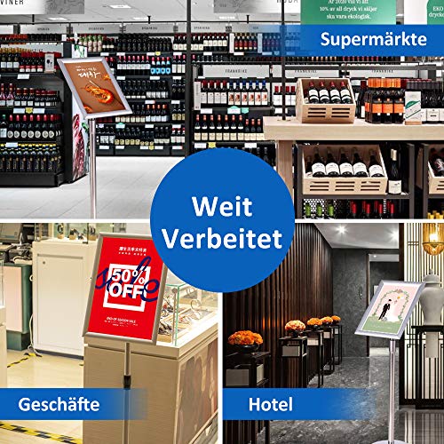 Infoständer AllesCosy Höhenverstellbar aus Edelstahl