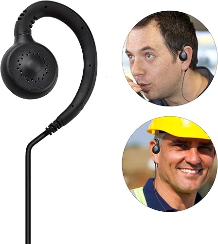 Miniatura 3 de UAYESOK Auricular de 0.138in para recibir o escuchar solamente, con forma de C, altavoz de seguridad de policía, con conectores de audio de 0.138in