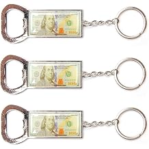 Favorict $100 Hundred Dollar Bill Ny Keychain Souvenir Gift Key Ring 3 Pack