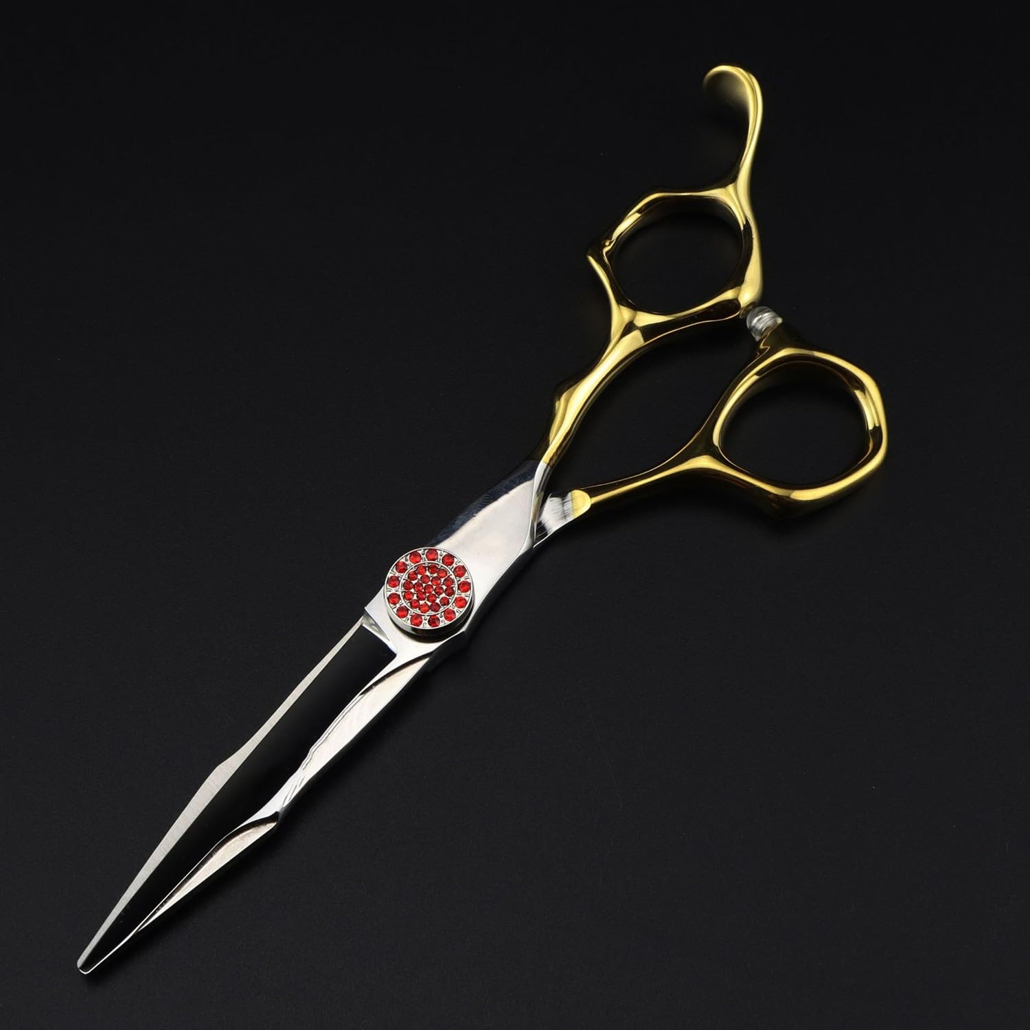 Ciseaux de coupe de cheveux 6 pouces en acier 440c rubis or pour la coiffure
