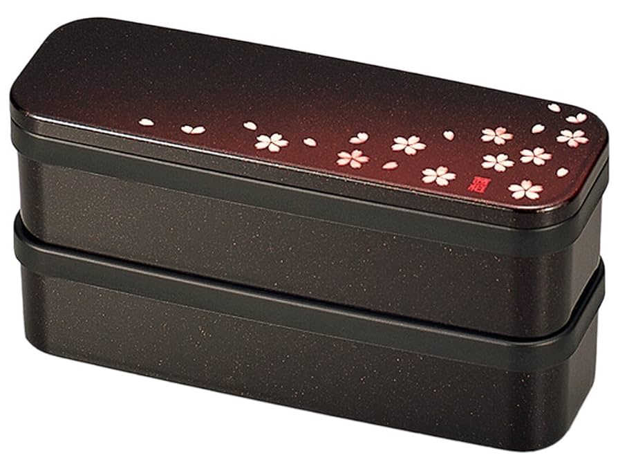 [専用出品]お弁当屋さん Amazon｜たつみや(Tatsumiya) 茜桜 スリム二段弁当 茜桜赤