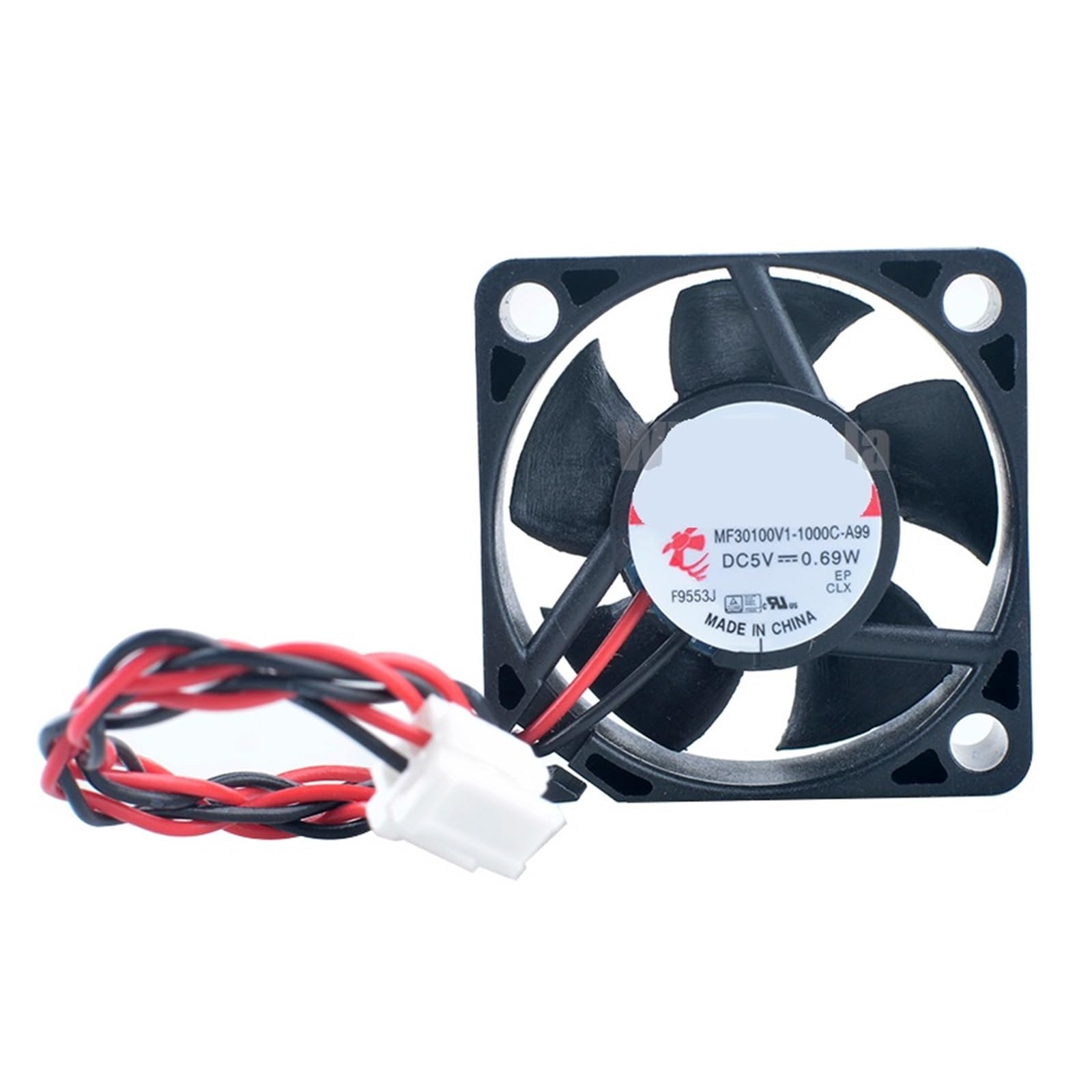 JJKKOZVQF MF30100V1-1000C-A99 Axial Fan 3cm X 30mm Cooling Fan DC5V 0.69W Compact Size 30x30x10mm