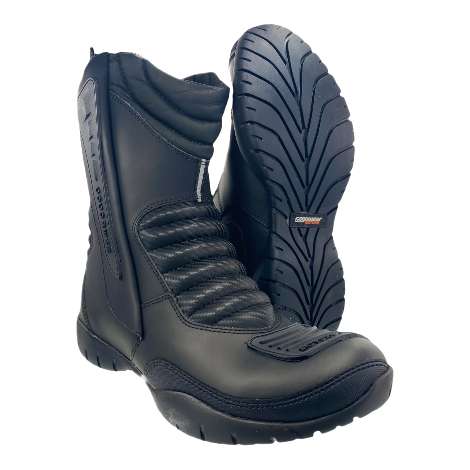 King USA Texas Men's Scarpa Protective Gear Motorcycle Leather Boots Shoes for Riding Racing (11, Black, numeric_11)