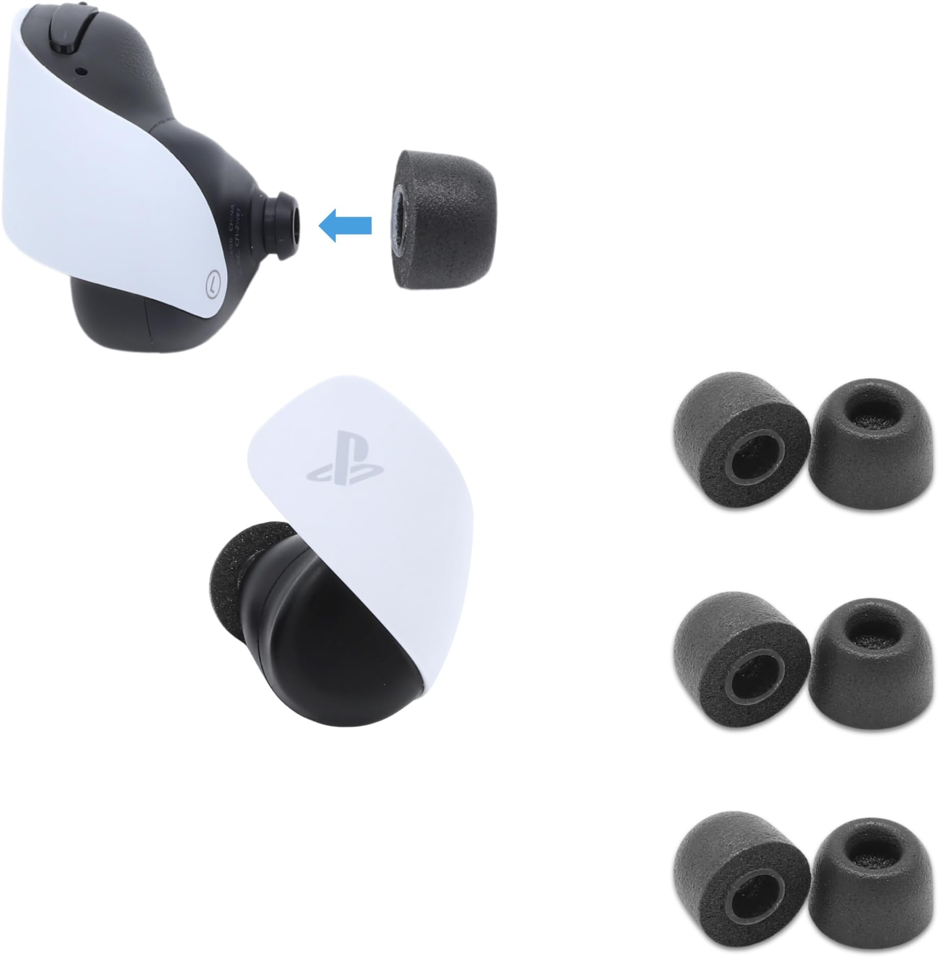 Comply Memory Foam Replacement Earbud Tips for Pulse Explore Wireless Earbuds | Superior Noise Isolation, Ultimate Comfort, Secure Fit for Gaming | Black, Small (3 Pairs)