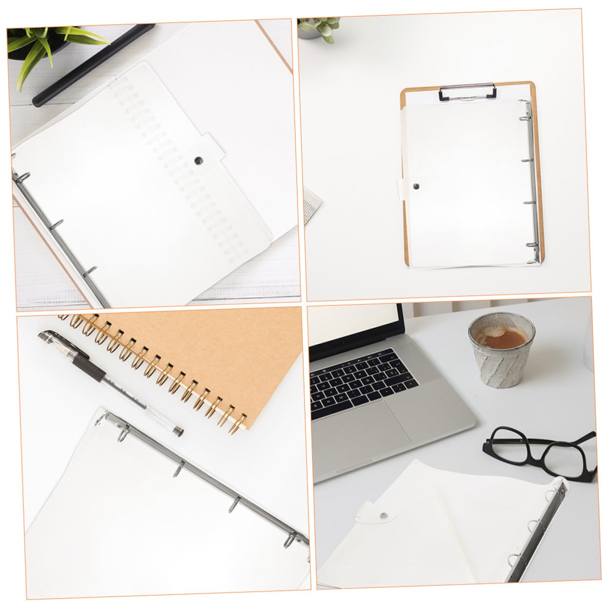 3 Stück Transparenter Ringbuchordner mit System Multifunktionale Dokumentenmappe zur Ordnerorganisation Leichter Robuster File Organizer für Büro und Schule