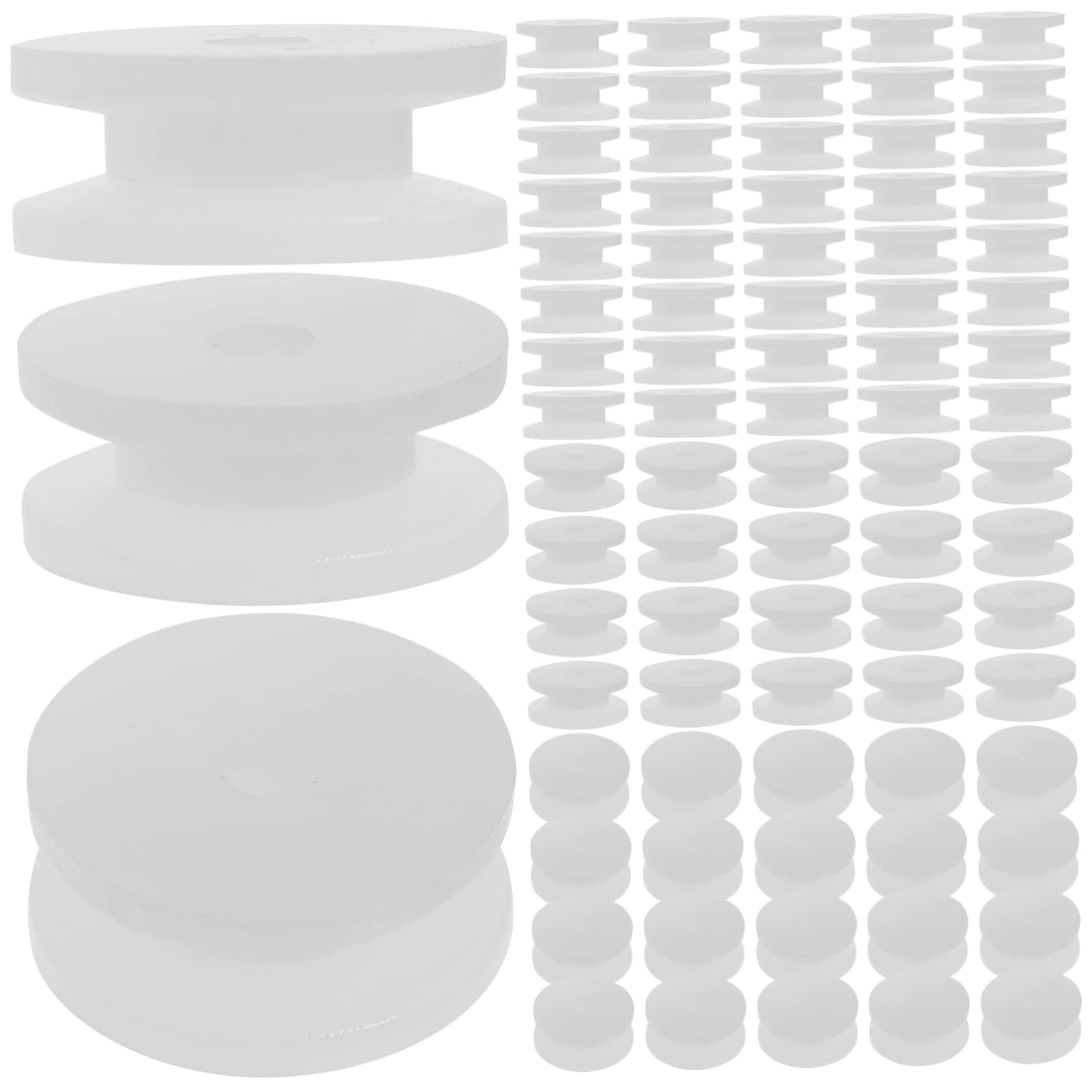 ifundom 100pcs Mini Plastic Pulley Gear Wheel for DIY Model Toy Mute Belt Pulley Wheel