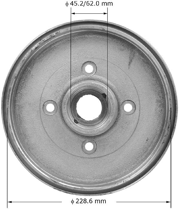 Image of Bendix Premium PDR0599 Rear Brake Drum compatible with Mazda 323 1989-1987