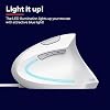 Trust Verto Wired Ergonomic Mouse, Vertical Mouse with LED Illumination, Reduces Arm Strain, 1000-1600 DPI, 6 Buttons, for Right Hand Users, 1.5m USB Cable, Computer Mouse for PC, Laptop. Mac - White