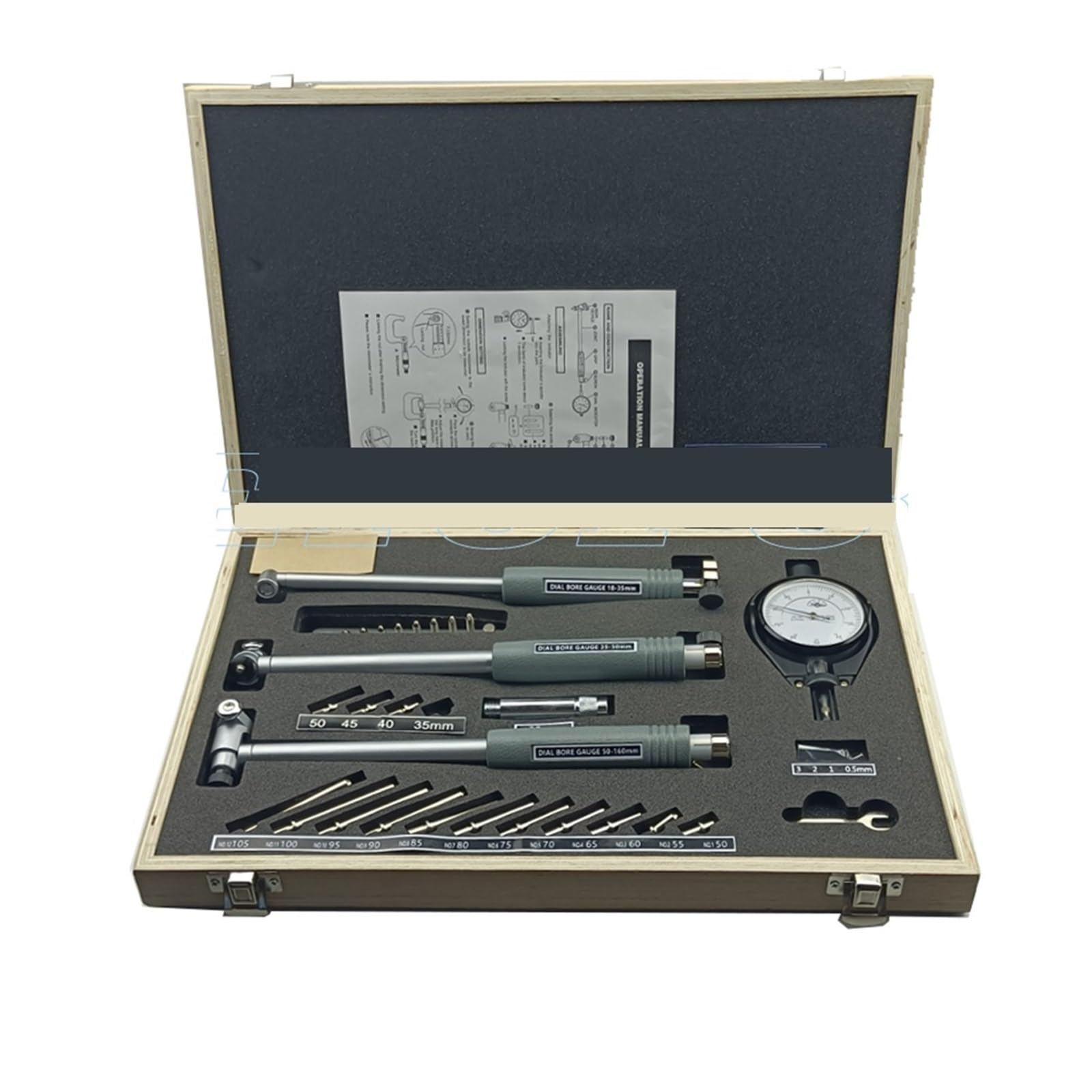 Suwmiarka Cyfrowa, 3 sztuk/zestaw 18-160MM pomiar głębokiego otworu silnika 0.7-6 "0.0005" wskaźnik tarczowego(18-160mm)