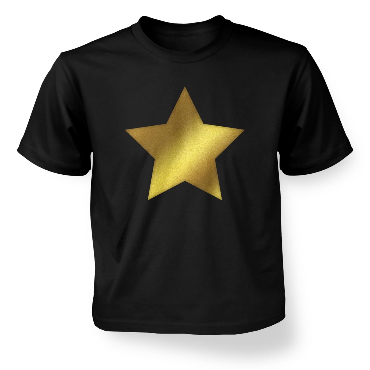 Gold Glitter Star Kids T-shirt