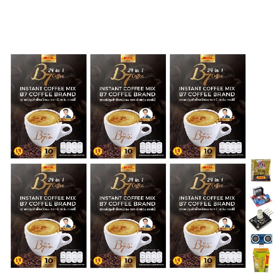 150 grams (10 Sachets) B7 Instant Coffee Mix Healthy 24 in 1 Vegan Snack Arabica Roasted Snack Delicious Mellow Intense Set 6 By Beautygoodshop [Get Free For You Beauty Gifts] image 5