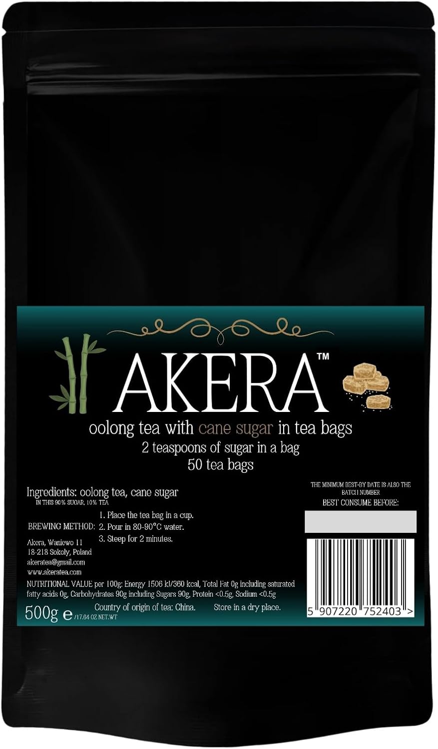 Oolong tea with cane sugar 50 tea bags AKERA tea 500g