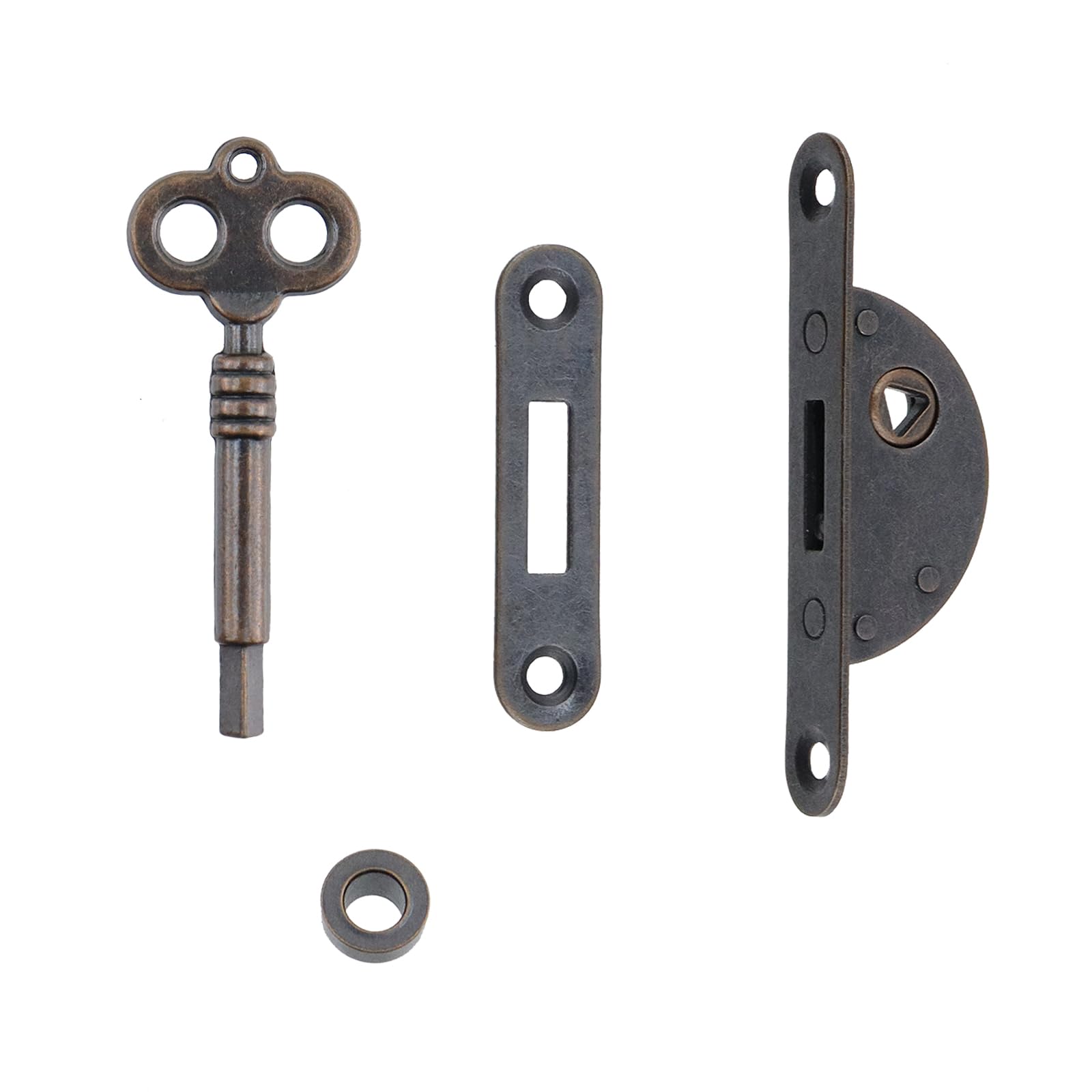Antique Bronze Furniture Lock With Key – For Jewelry Boxes, Drawers, Wardrobes & Cabinets