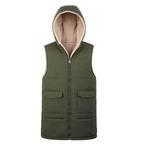 GOKTOW Womens Fall Long Puffer Vest 2025 - Reversible Sleeveless,